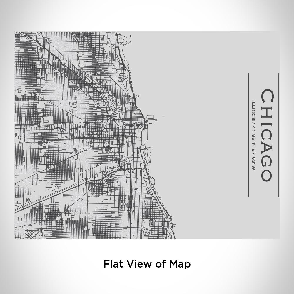Chicago Illinois Map Water Bottle – Custom Engraved 20oz Insulated Stainless Steel Bottle with Bamboo Lid