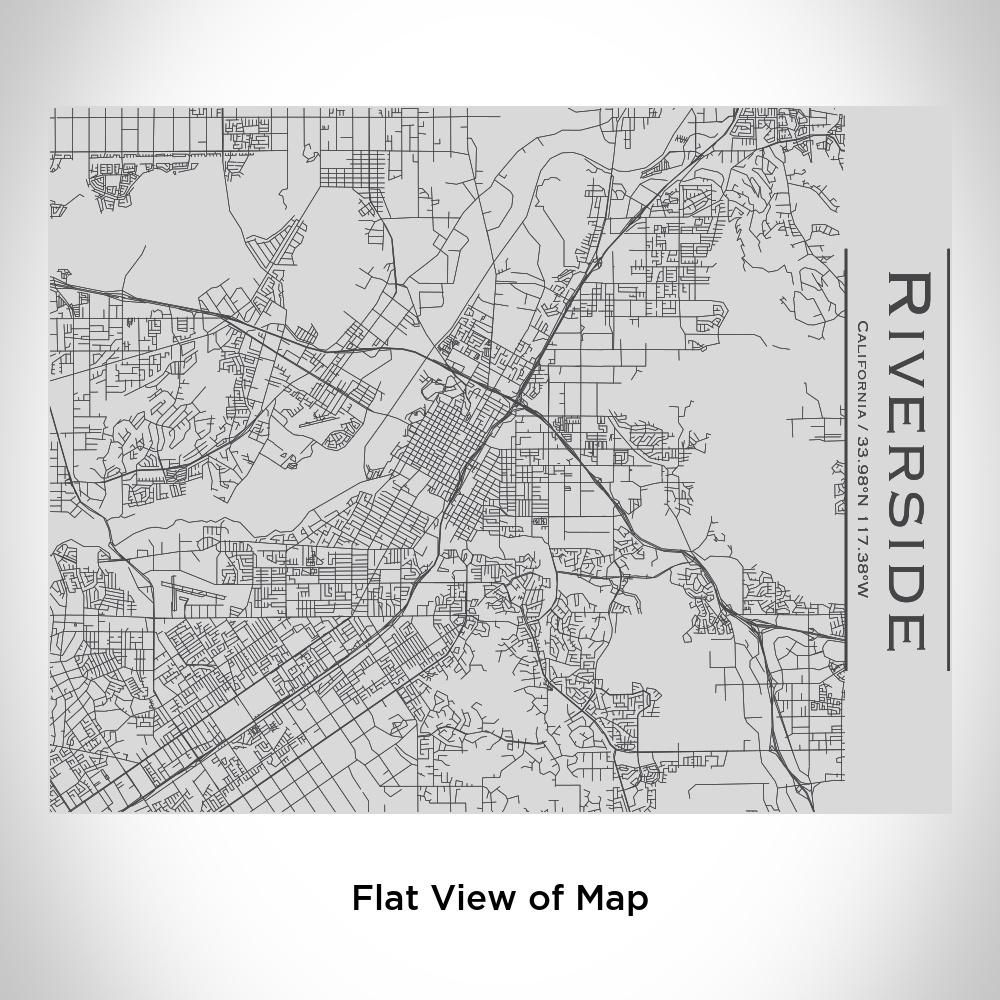 Riverside California Map Bottle – Custom Engraved 20oz Matte Black Insulated Stainless Steel Bottle with Bamboo Lid