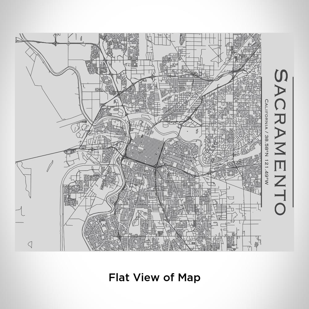 Sacramento California Map Bottle – Custom Engraved 20oz Matte Black Insulated Stainless Steel Water Bottle with Bamboo Top