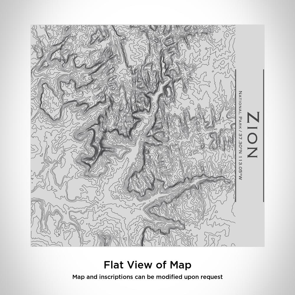 Zion National Park Utah Map Tumbler – Custom Engraved 17oz Insulated Stainless Steel Coffee Cup