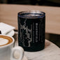 Bakersfield California Map Insulated Cup – Custom Engraved 10oz Matte Black Stainless Steel Cup with Personalised Coordinates