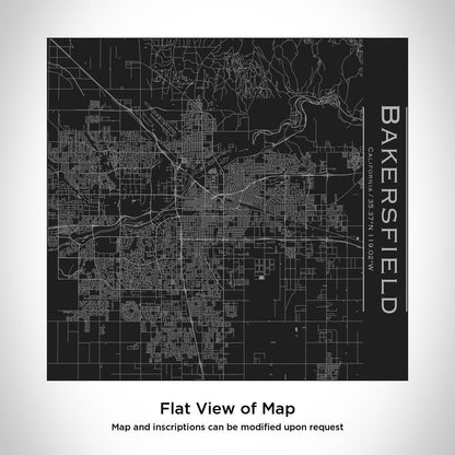 Bakersfield California Map Tumbler – Custom Engraved 17oz Matte Black Insulated Stainless Steel Coffee Cup