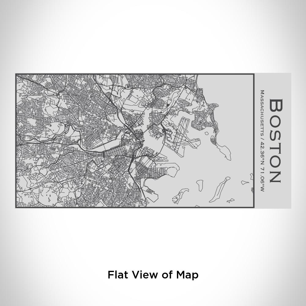 Boston Massachusetts Map Bottle – Custom Engraved 17oz Insulated Stainless Steel Water Bottle with Personalised Coordinates