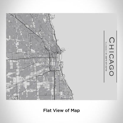 Chicago Illinois Map Water Bottle – Custom Engraved 20oz Insulated Stainless Steel Bottle with Bamboo Lid