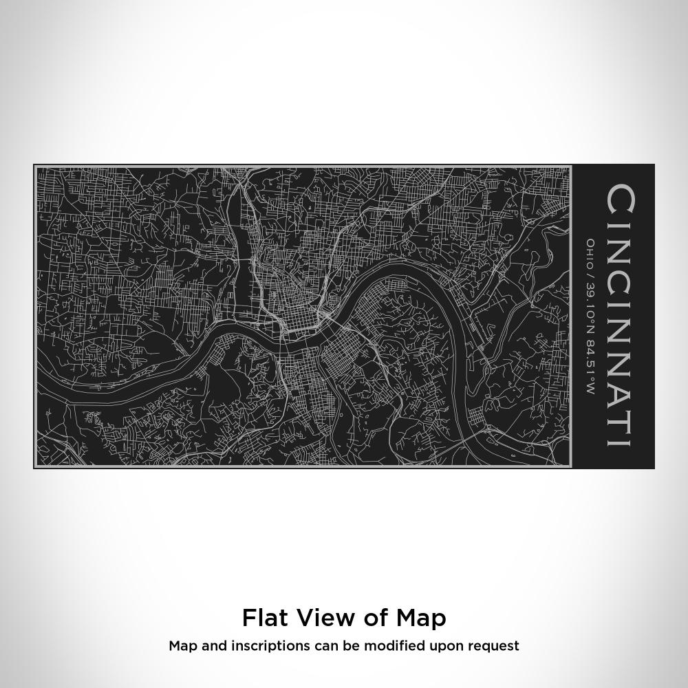 Cincinnati Ohio Map Bottle – Custom Engraved 17oz Matte Black Insulated Stainless Steel Bottle