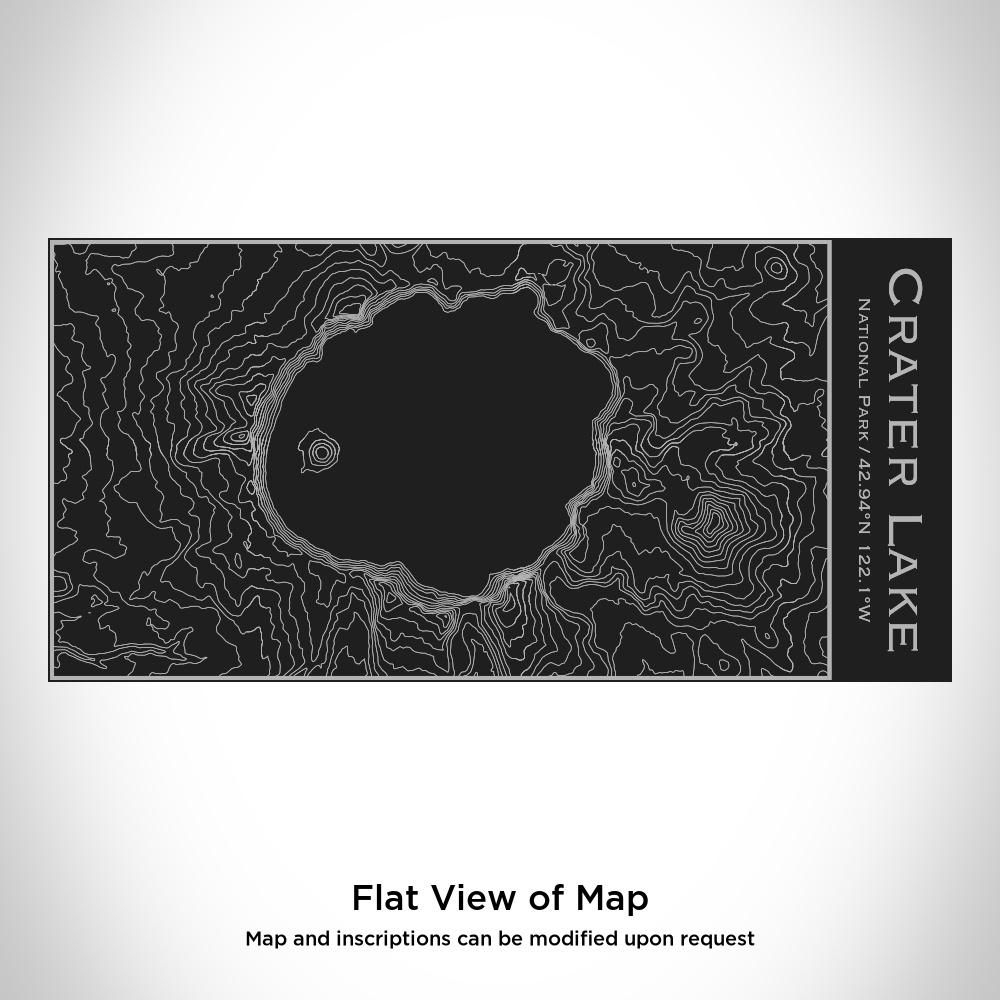 Crater Lake National Park Oregon Map Bottle – Custom Engraved 17oz Matte Black Insulated Stainless Steel Water Bottle