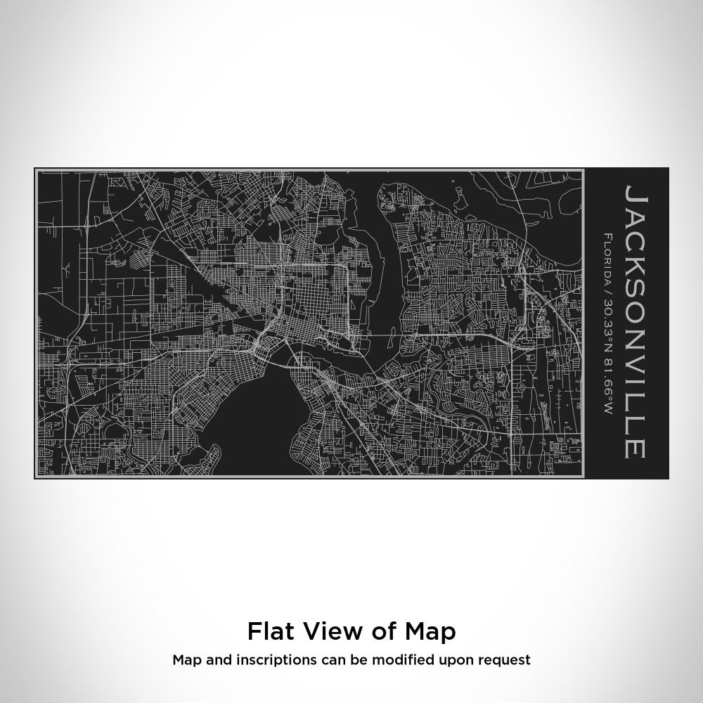 Jacksonville Florida Map Bottle – Custom Engraved 17oz Matte Black Insulated Stainless Steel Water Bottle