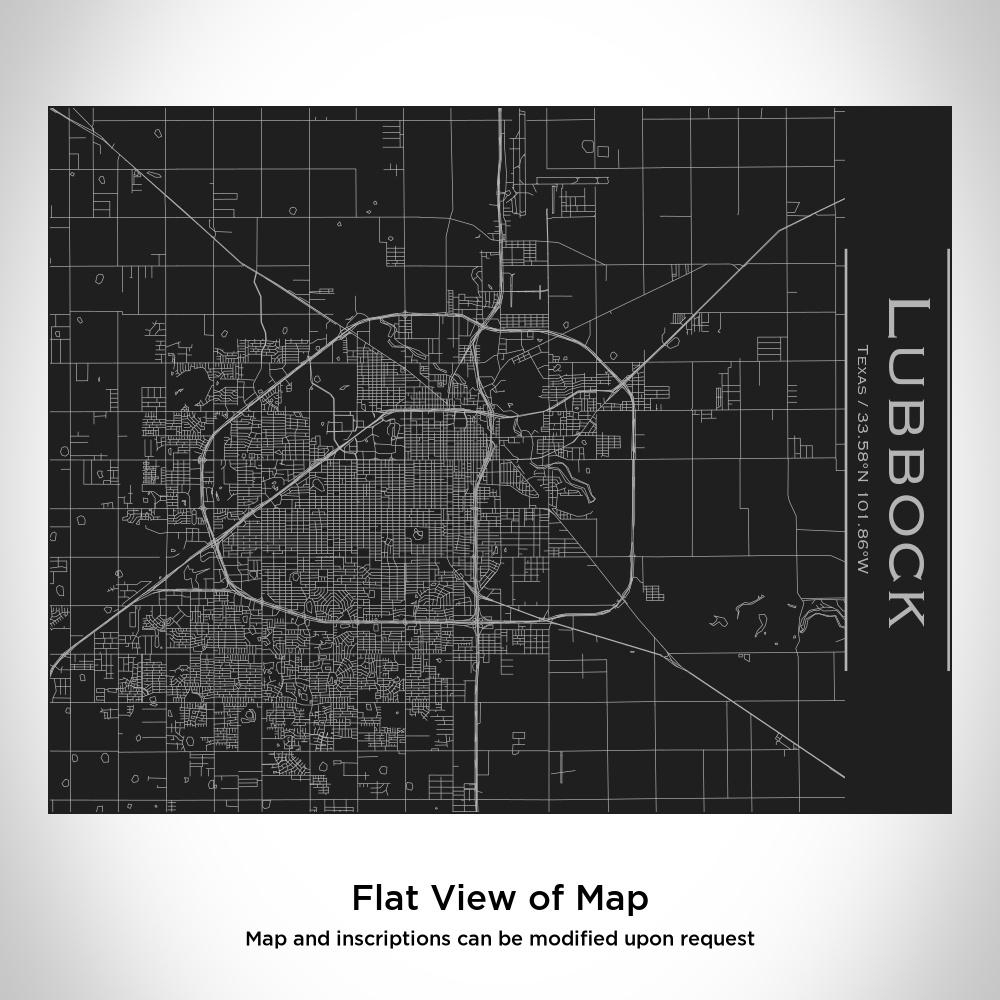 Lubbock Texas Map Bottle – Custom Engraved 20oz Insulated Stainless Steel Bottle with Bamboo Lid, Matte Black