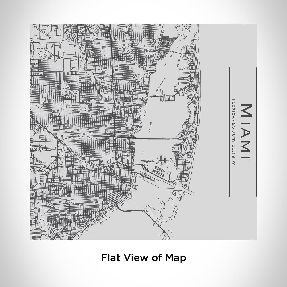 Miami Florida Map Tumbler, 17 oz Insulated Stainless Steel Coffee Cup, Custom Engraved Travel Tumbler