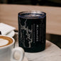 Milwaukee Wisconsin Map Cup – Custom Engraved 10oz Matte Black Insulated Stainless Steel Cup