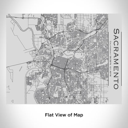 Sacramento California Map Bottle – Custom Engraved 20oz Matte Black Insulated Stainless Steel Water Bottle with Bamboo Top