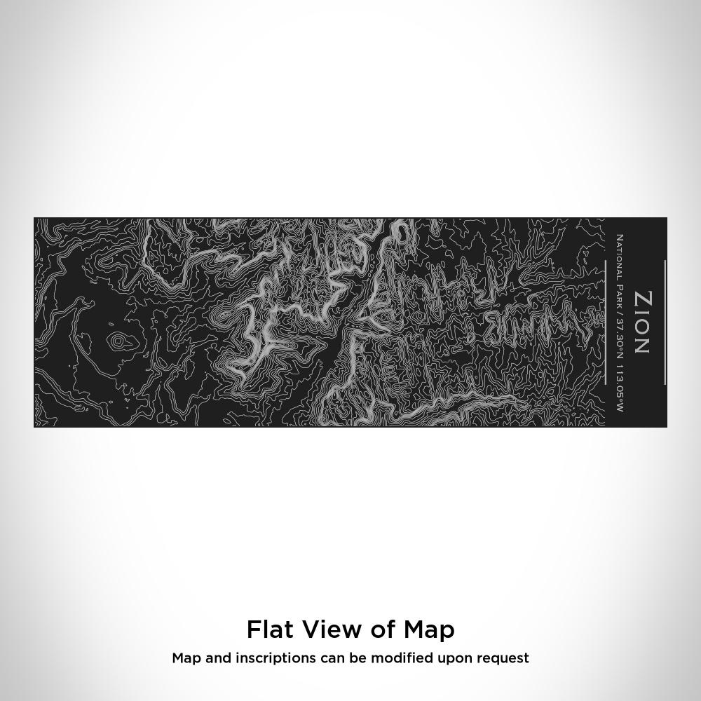 Zion National Park Utah Map Cup – Custom Engraved 10oz Matte Black Insulated Stainless Steel Cup